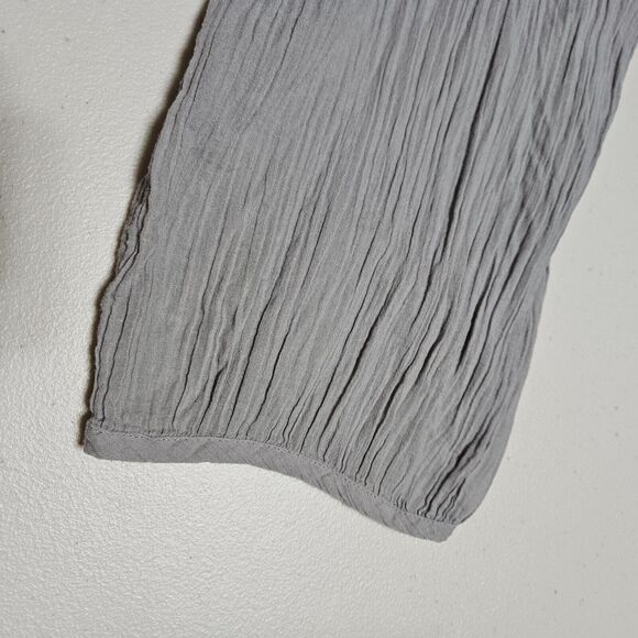 Y2K Old Navy 3X Pintuck Blouse Embroidered Semi Sheer Lightweight 3/4 Sleeve - Picture 9 of 10